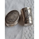 Dragesølv pilleeske og lite beger / Drage design, begge i 830 sølv