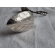 Festbordsølv strøskje, antikk sølvskje med loop, ca 11 cm, stemplet J.J.