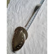 Fiskespade i dragesølv, med nydelig siselering i skjebladet, ca 24,5 cm lang
