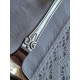 Sausøse i sølv, Queens pattern, skjell mønster 830S, 16,5 cm