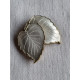 Sølv emalje nål, David-Andersen, to sølv emalje blad, bladbrosje