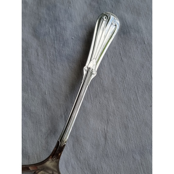 Nydelig viking inspirert lang gaffel, godt stemplet 13 ¼L TOSTRUP 1870, ca 24 cm