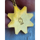 Vakker sølv emalje stjernetegn med skorpionen, gul emalje, stjerneformet, med ukjent mester