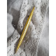 Antikk sølv emalje nål, gul, lang brosje, slipsnål nål av Aksel Holmsen