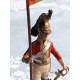 Tinnsoldat, tinn soldat Napoleon krigen 1815 Britisk soldat, flaggbærer 11,5 cm