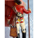 Tinnsoldat, tinn soldat Napoleon krigen 1815 Britisk soldat, flaggbærer 11,5 cm