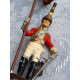 Tinnsoldat, tinn soldat Napoleon krigen 1815 Britisk soldat, flaggbærer 11,5 cm