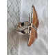 Sølv emalje sommerfugl ring, ca 5 x 2,8 cm i 925S, detaljrik emalje, Opro