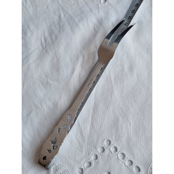 Telesølv anretningsgaffel, serveringsgaffel, ca 21,8 cm