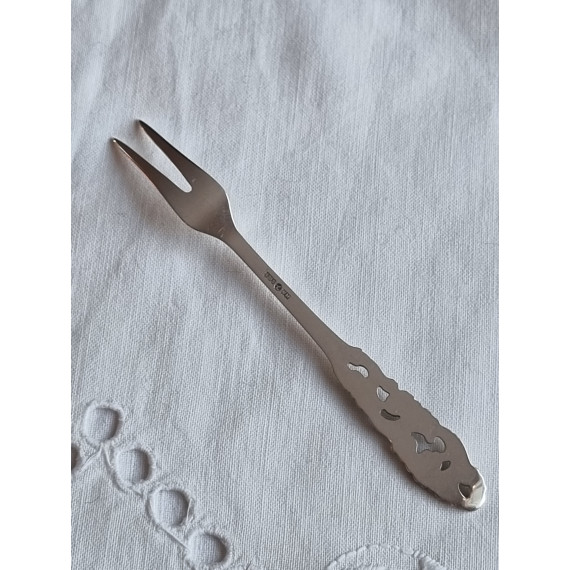 Telesølv smørgaffel, liten serveringsgaffel, ca 11,5 cm