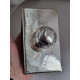 Løsjer, antikk trekkpapirholder i sølv, ca 13 x 7,5 cm, ca 8 cm høy