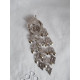 Nydelig, stor, antikk, forgylt hjertesølje, kronesølje, fra Ludvig Theodor Felumb L 12,6 cm