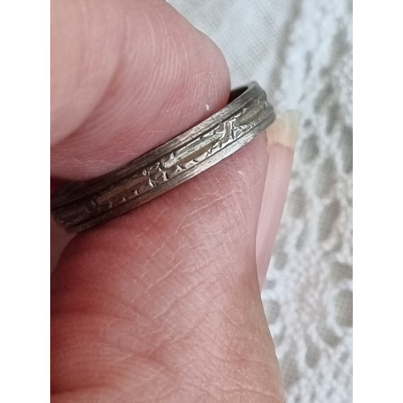 Vintage sølv ring, ca strl 51 i 925 sølv, nydelig mønster rundt