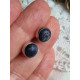 Sølv øredobber med Lapis lazuli stein, stempl 925S, til hull i ørene